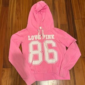 Y2K Victoria's Secret LOVE PINK Bright Hoodie with 86